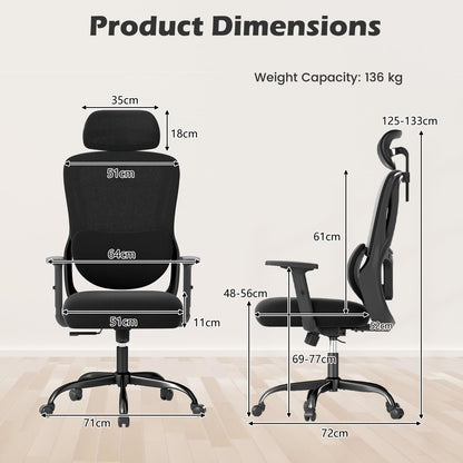 Ergonomic Office Chair, High Back Swivel Computer Desk Chair