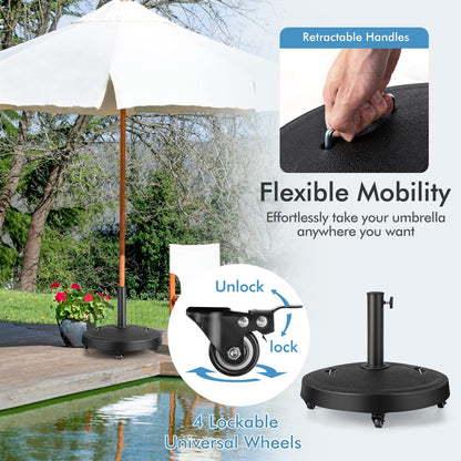Heavy Duty Umbrella Stand Holder with Wheels