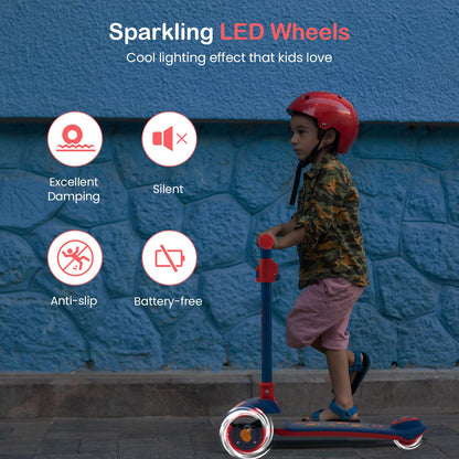 3 Wheel Foldable Scooters with Light up PU Wheels