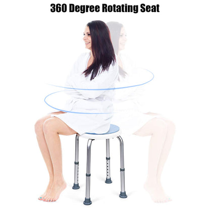 360° Rotating Round Shower Stool