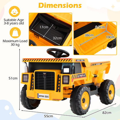 4-Wheeler Construction Electric Vehicle with Dump Bed and Remote Control