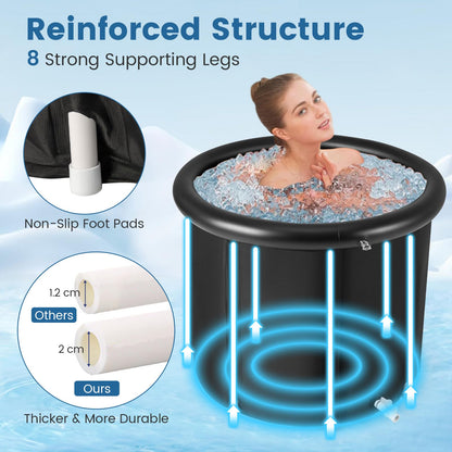 Ice Bath Tub, 400L Large Portable Outdoor Cold Plunge Pool Recovery Pod