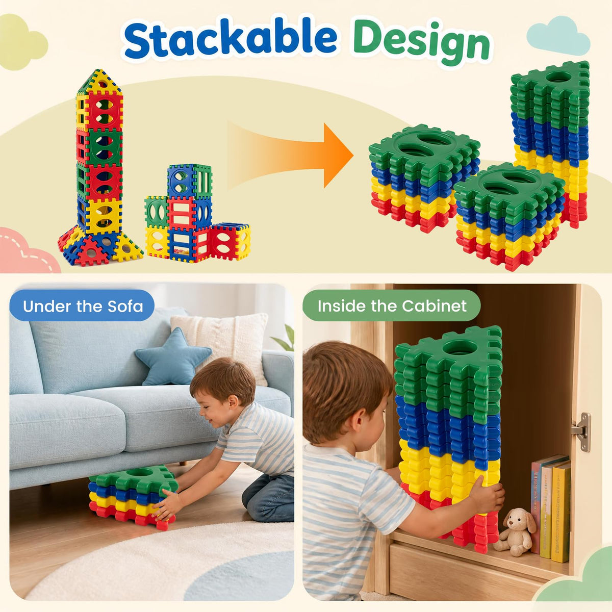32 Pieces Jumbo Building Blocks for Kids