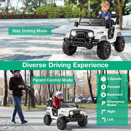 12V Kids Ride on Truck with Remote Control and 3 Speeds