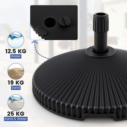 25 kg Water and Sand Weighted Umbrella Base for Poolside