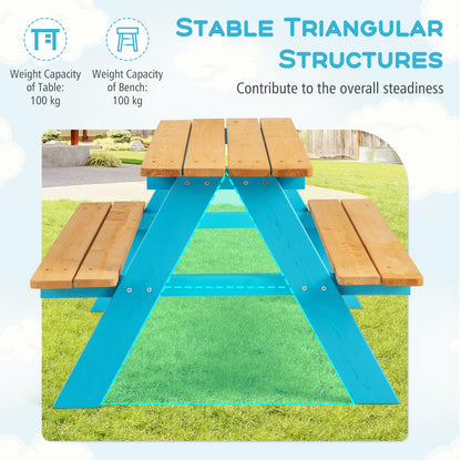 Fir Wood Children Garden Furniture with Benches