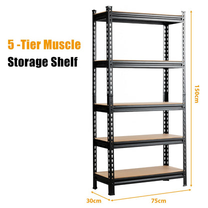 5-Tier Storage Rack with Adjustable Boards