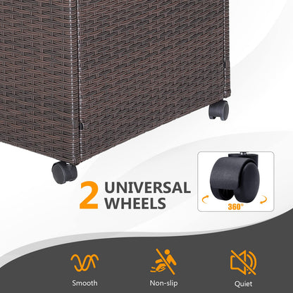 190L Weatherproof Garden Storage Box with Zippered Liner & Pneumatic Rod