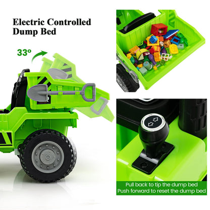 12V Kids Ride on Dump Truck with Electric Dump Bed