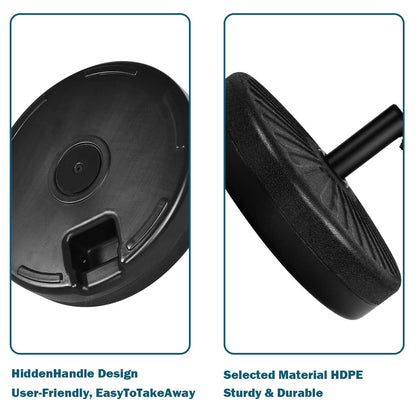 40KG Water and Sand Fillable Umbrella Stand with Built-in Handle