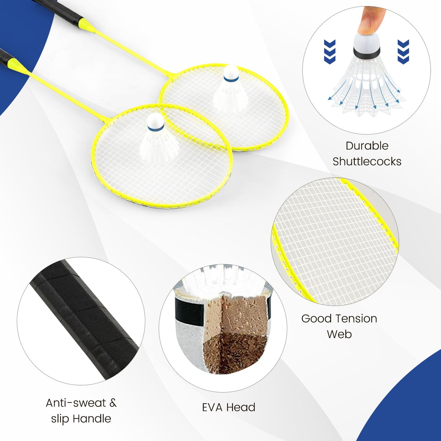 All-In-One Portable Badminton Net Set with Storage Base