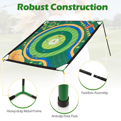 Indoor Outdoor Golf Game Gift with 2 Adjustable Clubs, 24 Sticky Balls, Scoreboard & Carry Bag