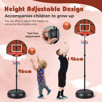 2-in-1 Toddler Kids Basketball Hoop with Dart Board