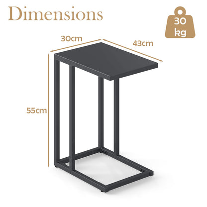 C Shaped Garden Side Table for Living Room