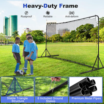 12ft x 6ft Soccer Training Equipment with Carry Bag and Ground Stakes