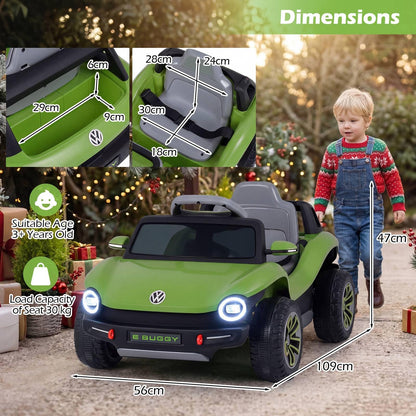 12V Kids Electric Car Licensed Volkswagen with Remote and LED Headlights