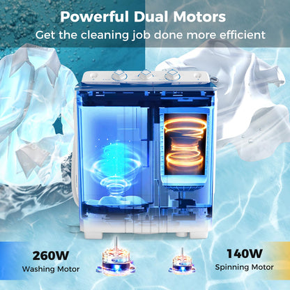 Portable Washing Machine with Drain Pump for Apartment Dorm