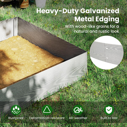 6-Pack 600 cm Galvanized Metal Landscape Edging for Lawn Pathway