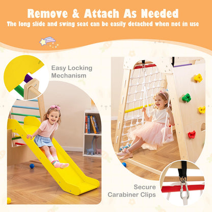 8-in-1 Indoor Jungle Gym Wooden Playground