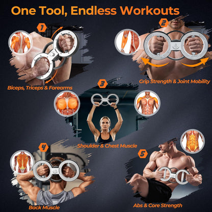 Arm Workout Equipment with Adjustable Resistance for Men and Women