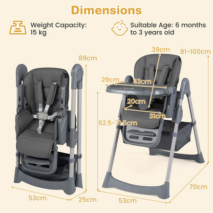 Foldable High Chair for Babies and Toddlers