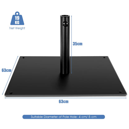 Parasol Base, Heavy Duty Square Market Umbrella Base Stand