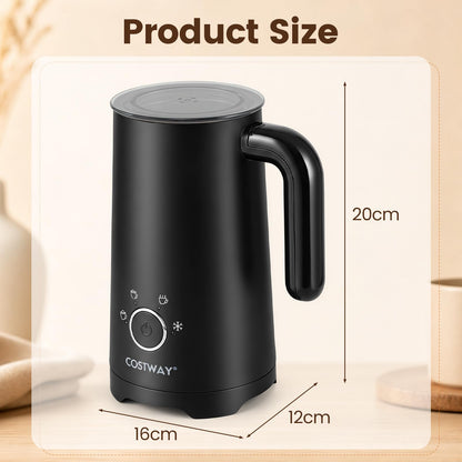 4-in-1 Electric Milk Frother and Steamer with 2 Whisks