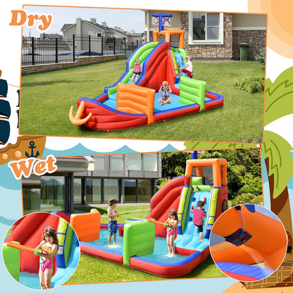 Outdoor 6 in 1 Inflatable Water Slide with Water Guns