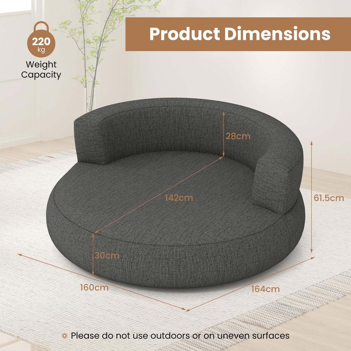 Inflatable Couch Inflatable Lounger Air Sofa with Detachable Cover