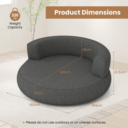 Inflatable Couch Inflatable Lounger Air Sofa with Detachable Cover