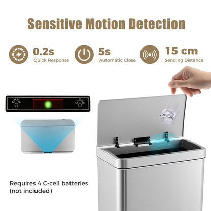 53/60L Automatic Trash Can with Lid