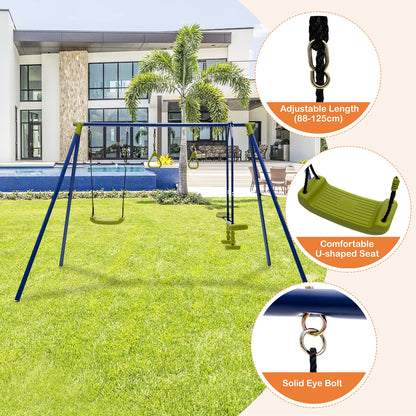 3-in-1 Multifunctional A-Frame Swing Set