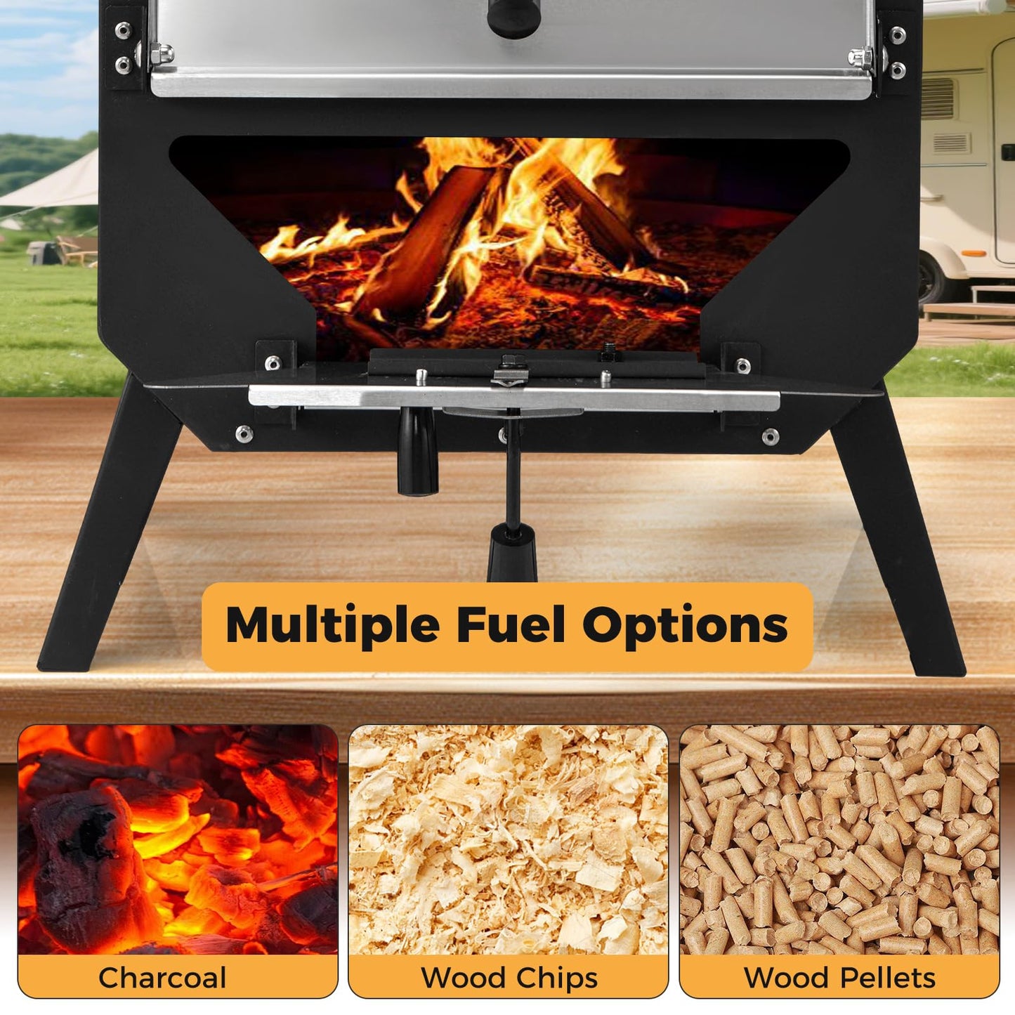 45 cm Outdoor Pizza Oven with Pizza Stone and Oxford Cloth Cover