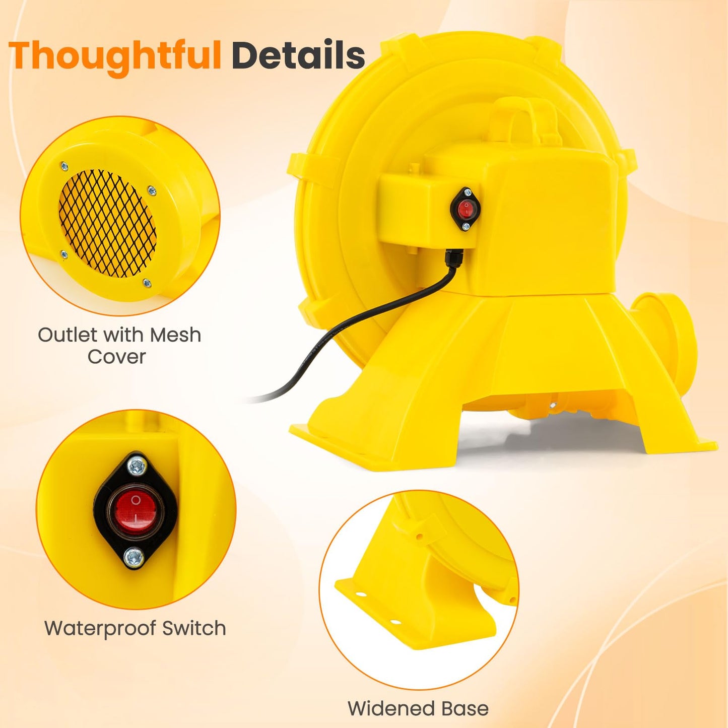 Air Blower, Powerful Bouncy Castle Pump Fan, Electric Inflatable Bouncer Blowers