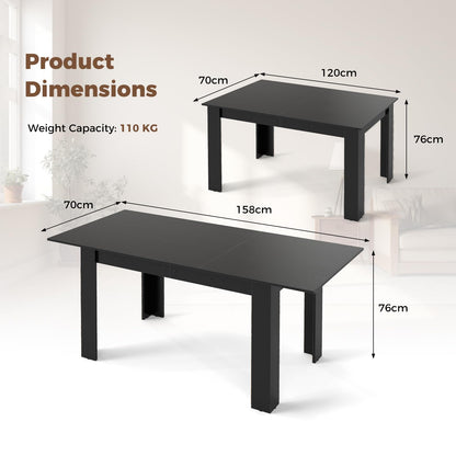 Extendable Dining Table with Adjustable Tabletop
