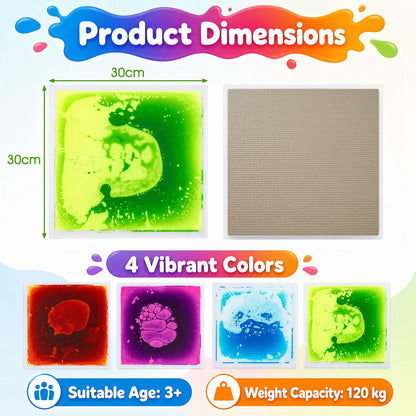 Glow-in-the-Dark Liquid Sensory Floor Tiles for Toddlers