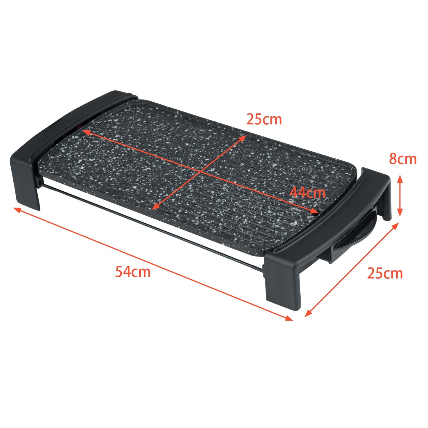Teppanyaki Grill, 2150W Electric Griddle with 2 Nonstick Cooking Zones