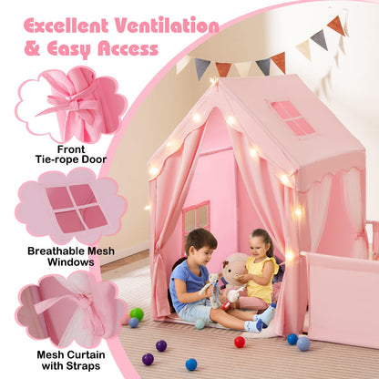2-in-1 Kids Play Tent with Playpen and Washable Cotton Mat
