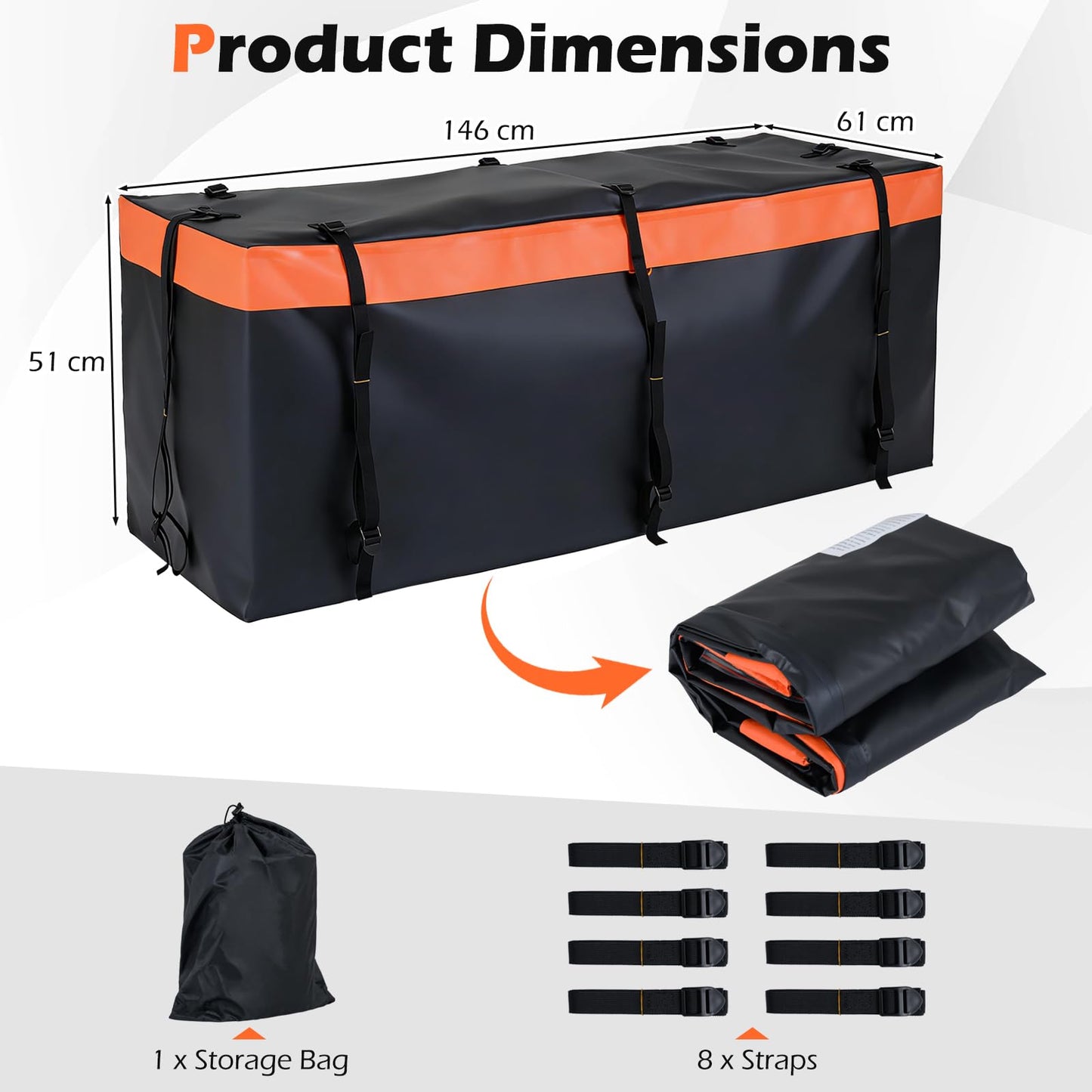 455/550L Hitch Mount Cargo Carrier Bag
