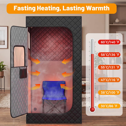 Portable Infrared Sauna Steam, Full Body Sauna Tent Steam Room with 3/4 Heaters