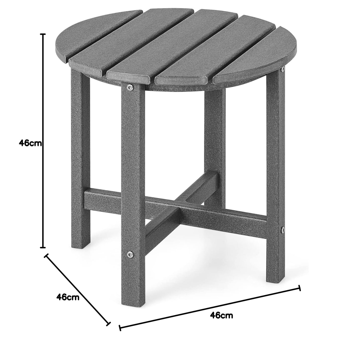 All Weather HDPE Adirondack Table Garden Round Coffee Table
