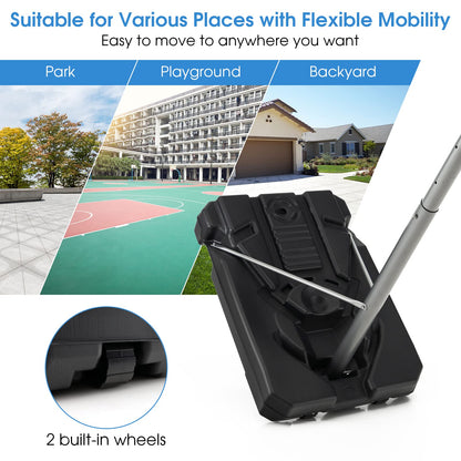 Portable Basketball Hoop with Metal Frame for Teenagers and Adults