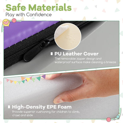 4-Piece Climb and Crawl Foam Block Play Set for Infant Baby