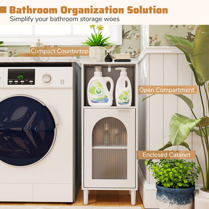 Bathroom Floor Cabinet with Adjustable Shelf for Hallway Living Room