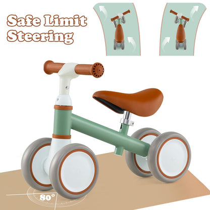 Baby Balance Bike with Height Adjustable Handle and Seat