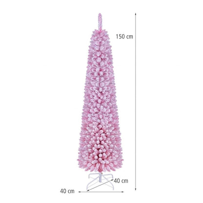 Pre-Lit Artificial Christmas Tree, Slim Pencil Xmas Tree