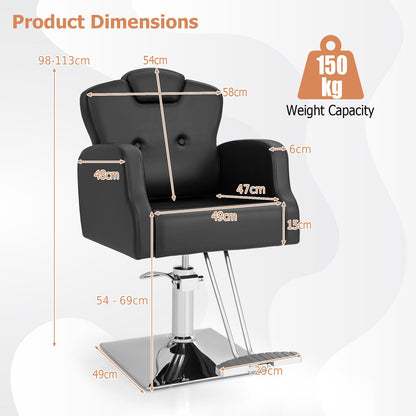 Heavy Duty Hydraulic Barber Chair Salon Chair with 360 Degrees Swivel