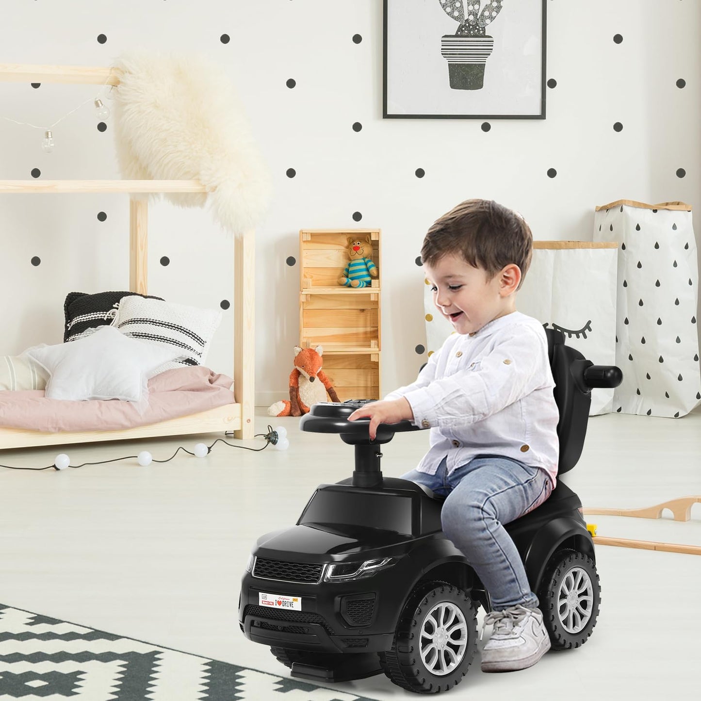 3 in 1 Kids Ride on Push Car