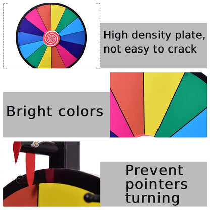 Color Prize Wheel 14 Slots Dry Eraser Trade Show Fortune