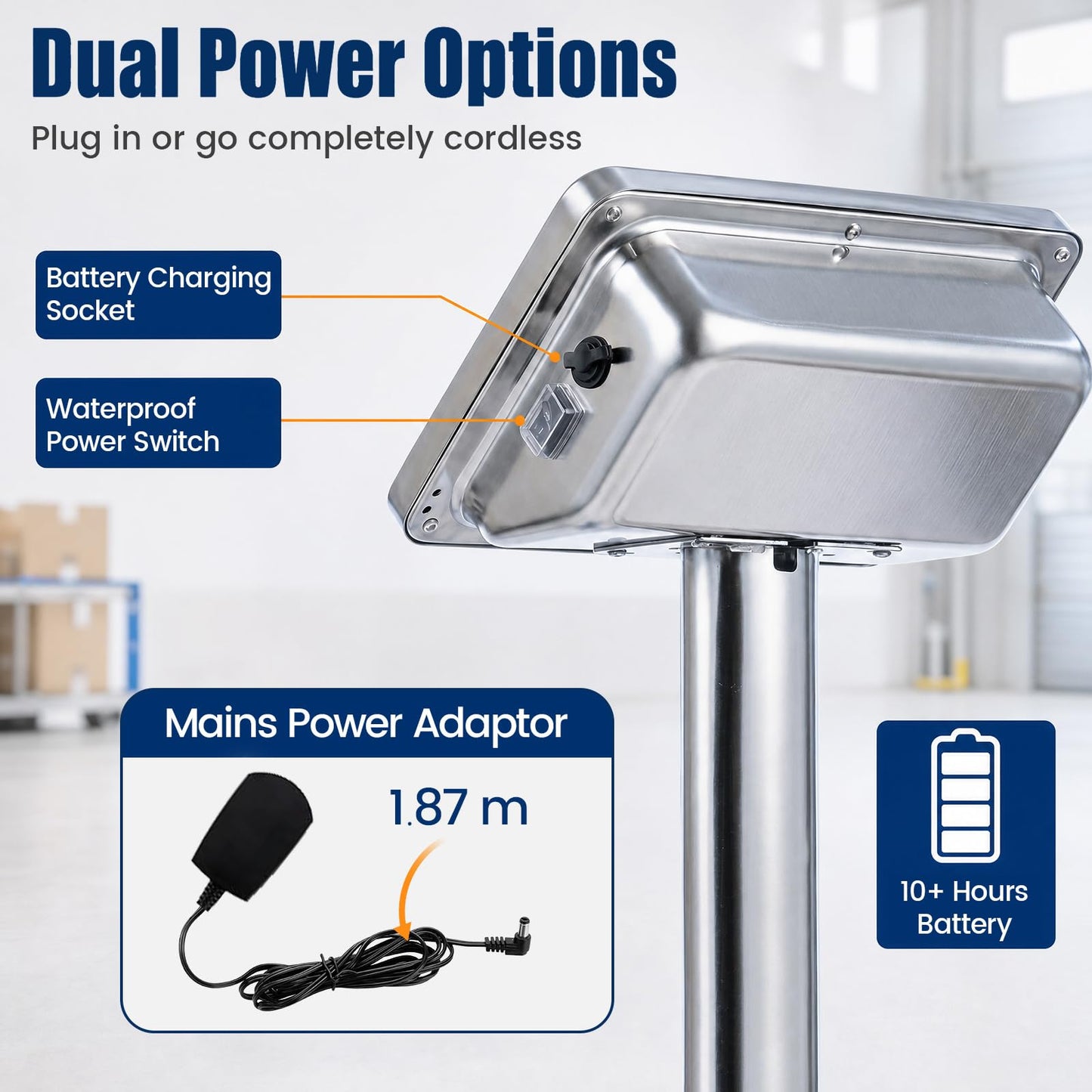150KG/331lbs Commercial Digital Platform Scales with Folding Design